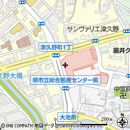 堺市消防局　救急ワークステーション周辺の地図