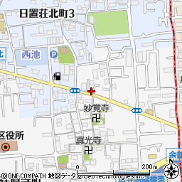 大阪府堺市東区日置荘原寺町480-10周辺の地図