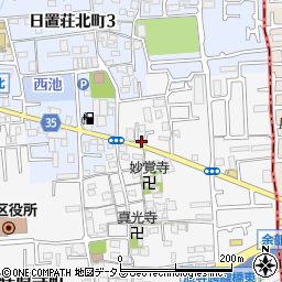 大阪府堺市東区日置荘原寺町480-10周辺の地図