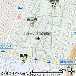 浜寺元町公民館周辺の地図