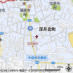 大阪府堺市中区深井北町145周辺の地図