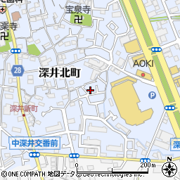 大阪府堺市中区深井北町700-33周辺の地図