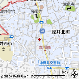 大阪府堺市中区深井北町141周辺の地図