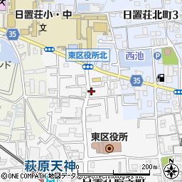 大阪府堺市東区日置荘原寺町28-18周辺の地図