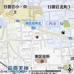 大阪府堺市東区日置荘原寺町28周辺の地図