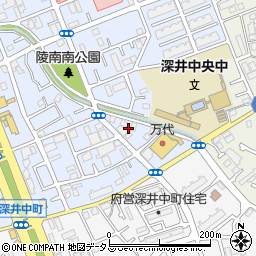 大阪府堺市中区深井北町3456周辺の地図