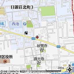 大阪府堺市東区日置荘原寺町478周辺の地図