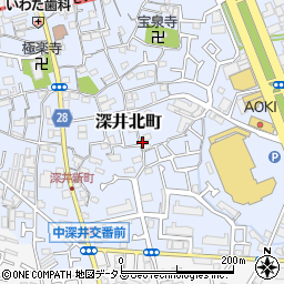大阪府堺市中区深井北町158周辺の地図