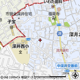 大阪府堺市中区深井北町786-7周辺の地図