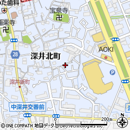 大阪府堺市中区深井北町703-11周辺の地図