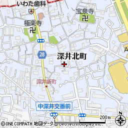 大阪府堺市中区深井北町100周辺の地図