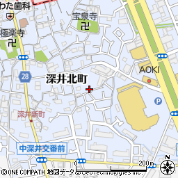 大阪府堺市中区深井北町159周辺の地図