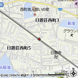 大阪府堺市東区日置荘西町3丁18周辺の地図