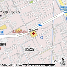 株式会社魚宗フーズ　岡山コープ北畝店周辺の地図