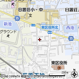 大阪府堺市東区日置荘原寺町24-4周辺の地図