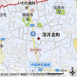 大阪府堺市中区深井北町152周辺の地図