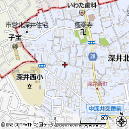 大阪府堺市中区深井北町786-4周辺の地図