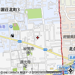 大阪府堺市東区日置荘原寺町458-27周辺の地図