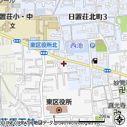 大阪府堺市東区日置荘原寺町30-7周辺の地図