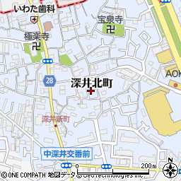 大阪府堺市中区深井北町154周辺の地図