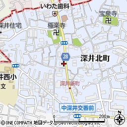 大阪府堺市中区深井北町147周辺の地図
