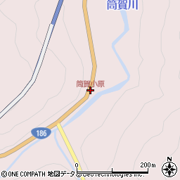 筒賀小原周辺の地図
