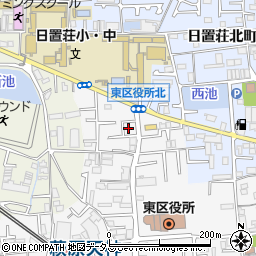 大阪府堺市東区日置荘原寺町19周辺の地図