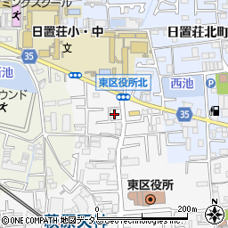 大阪府堺市東区日置荘原寺町19周辺の地図