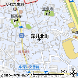 大阪府堺市中区深井北町154-14周辺の地図