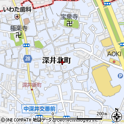 大阪府堺市中区深井北町156周辺の地図