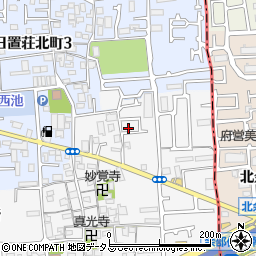 大阪府堺市東区日置荘原寺町458-19周辺の地図