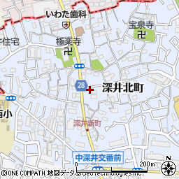 大阪府堺市中区深井北町151周辺の地図