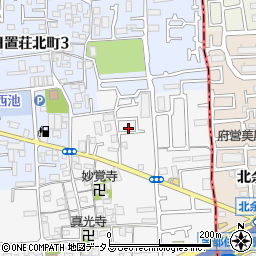 大阪府堺市東区日置荘原寺町458-20周辺の地図