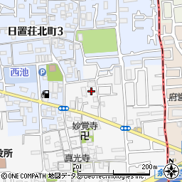 大阪府堺市東区日置荘原寺町475周辺の地図