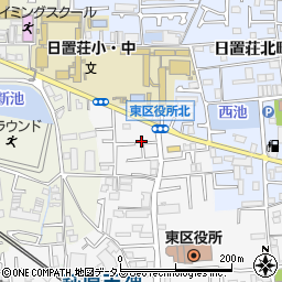 大阪府堺市東区日置荘原寺町19-17周辺の地図