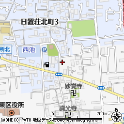 大阪府堺市東区日置荘原寺町477周辺の地図