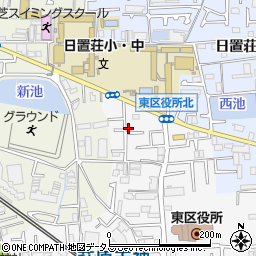 大阪府堺市東区日置荘原寺町21周辺の地図