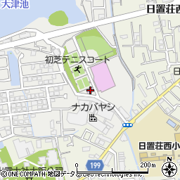 堺市初芝テニスコート周辺の地図