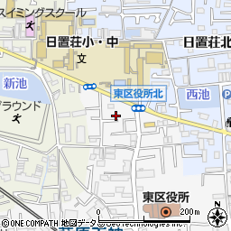 大阪府堺市東区日置荘原寺町21-17周辺の地図
