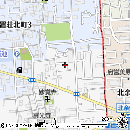大阪府堺市東区日置荘原寺町458-16周辺の地図