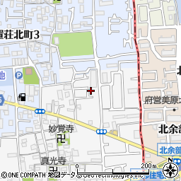 大阪府堺市東区日置荘原寺町458-17周辺の地図