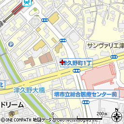 龍旗信 大阪津久野店周辺の地図