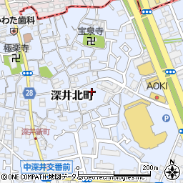 大阪府堺市中区深井北町157周辺の地図