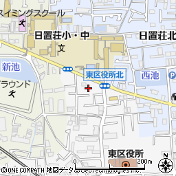 大阪府堺市東区日置荘原寺町20周辺の地図