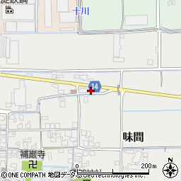 奈良県農業協同組合味間にこにこ農産物直売所周辺の地図