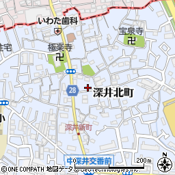 大阪府堺市中区深井北町103周辺の地図