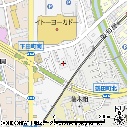 鍵屋の緊急隊　津久野店周辺の地図