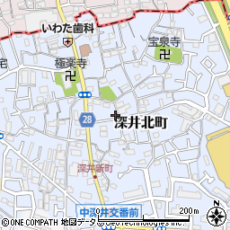 大阪府堺市中区深井北町97周辺の地図
