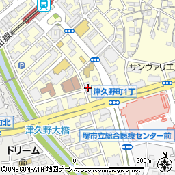 つぼみ薬局　津久野店周辺の地図