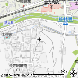 岡山県浅口市金光町大谷276-2周辺の地図